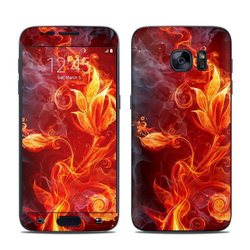 Samsung Galaxy S7 Skin - Flower Of Fire (Image 1)