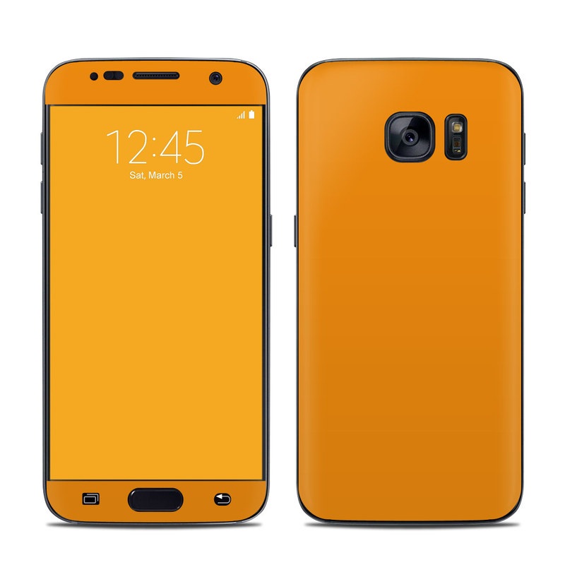 Samsung Galaxy S7 Skin - Solid State Orange (Image 1)