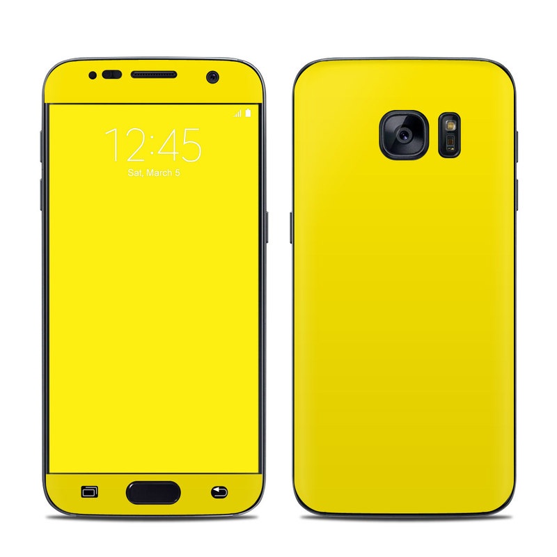 Samsung Galaxy S7 Skin - Solid State Yellow (Image 1)