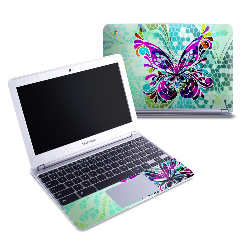 Samsung 11-6 Chromebook Skin - Butterfly Glass (Image 1)
