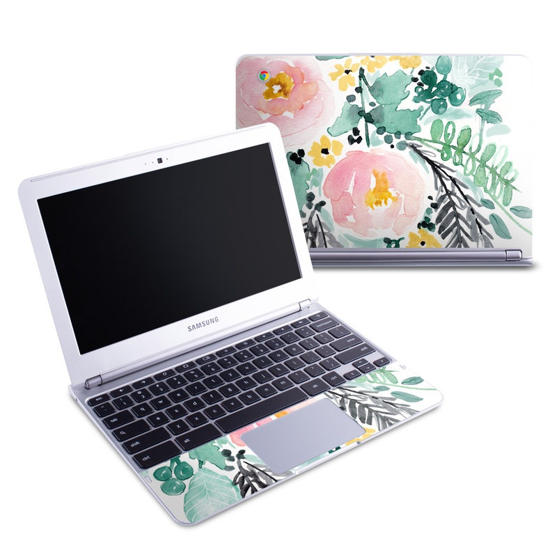Samsung 11-6 Chromebook Skin - Blushed Flowers (Image 1)