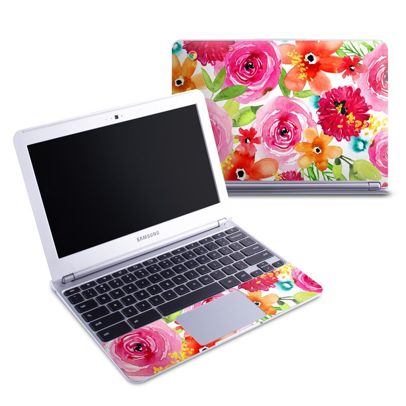 Samsung 11-6 Chromebook Skin - Floral Pop (Image 1)