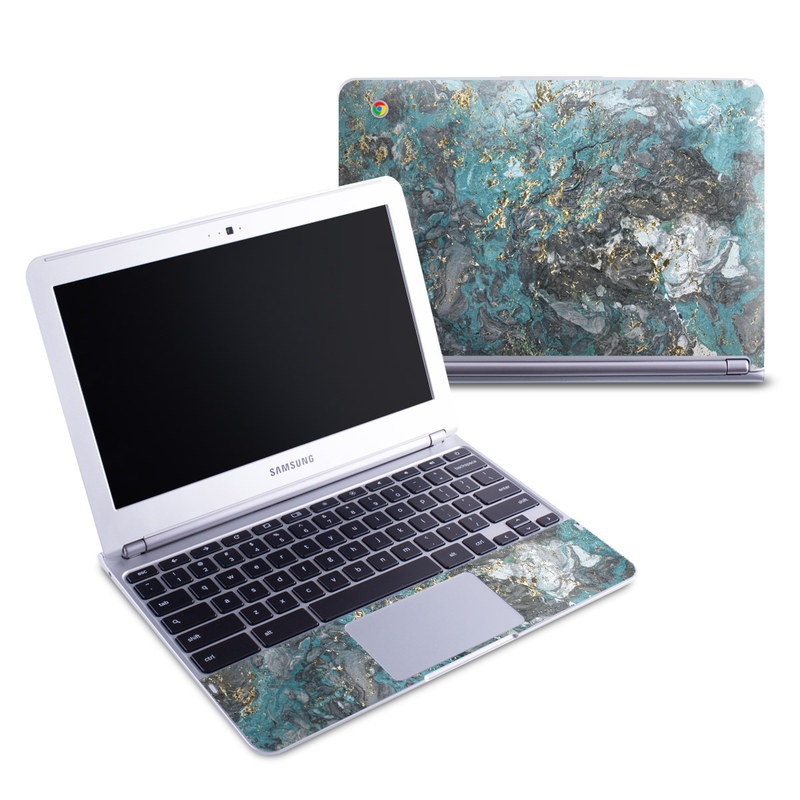 Samsung 11-6 Chromebook Skin - Gilded Glacier Marble (Image 1)