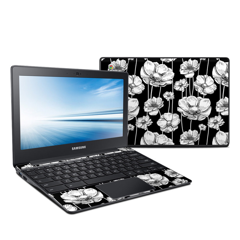 Samsung Chromebook 2 Skin - Striped Blooms (Image 1)