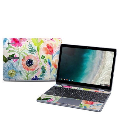 Samsung Chromebook Plus (2019) Skin - Loose Flowers
