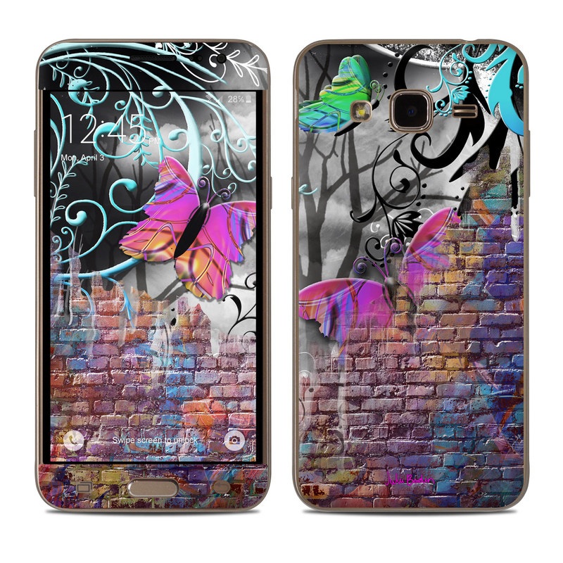 Samsung Galaxy J3 Skin - Butterfly Wall (Image 1)