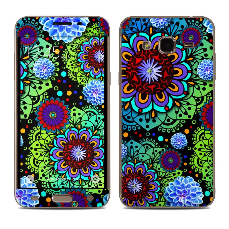 Samsung Galaxy J3 Skin - Funky Floratopia (Image 1)