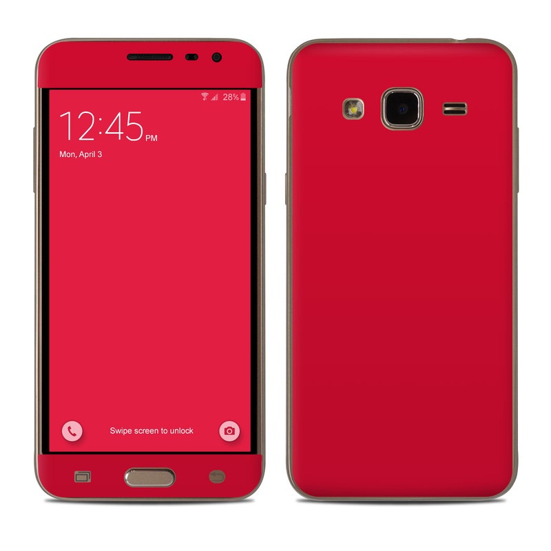 Samsung Galaxy J3 Skin - Solid State Red (Image 1)