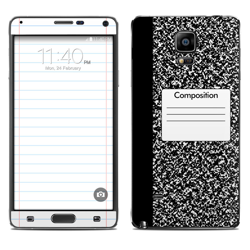 Samsung Galaxy Note 4 Skin - Composition Notebook (Image 1)