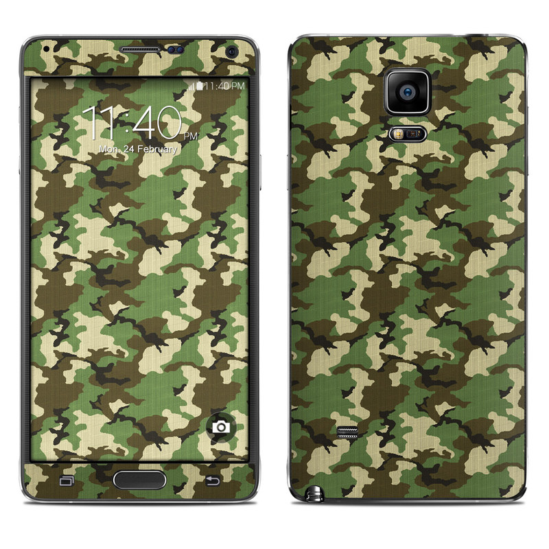 Samsung Galaxy Note 4 Skin - Woodland Camo (Image 1)