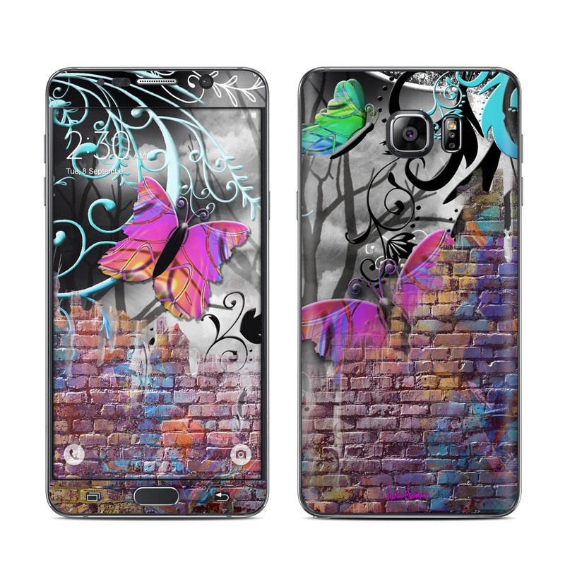 Samsung Galaxy Note 5 Skin - Butterfly Wall (Image 1)
