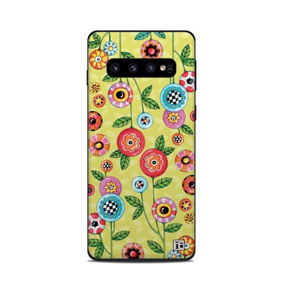 Samsung Galaxy S10 Skin - Button Flowers