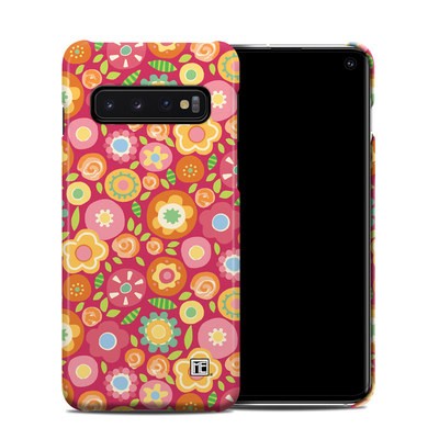 Samsung Galaxy S10 Clip Case - Flowers Squished
