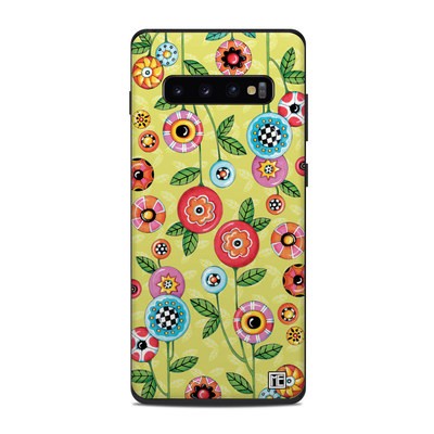 Samsung Galaxy S10 Plus Skin - Button Flowers
