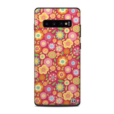 Samsung Galaxy S10 Plus Skin - Flowers Squished