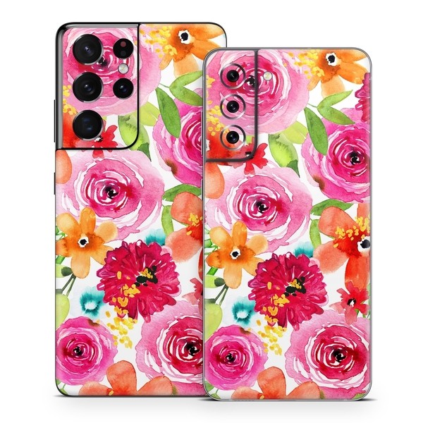Samsung Galaxy S21 Skin - Floral Pop