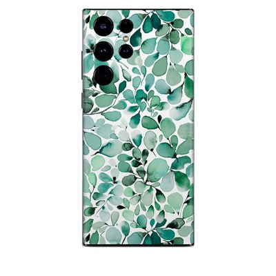 Samsung Galaxy S22 Ultra Skin - Watercolor Eucalyptus Leaves