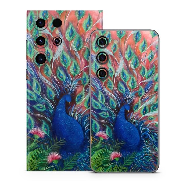 Samsung Galaxy S23 Skin - Coral Peacock