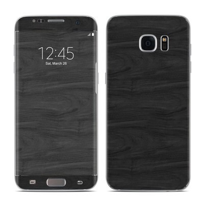 Samsung Galaxy S7 Edge Skin - Black Woodgrain