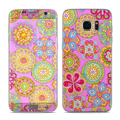 Samsung Galaxy S7 Edge Skin - Bright Flowers