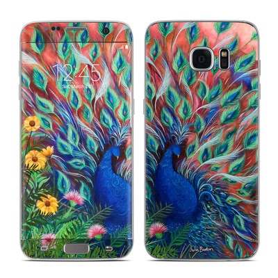 Samsung Galaxy S7 Edge Skin - Coral Peacock