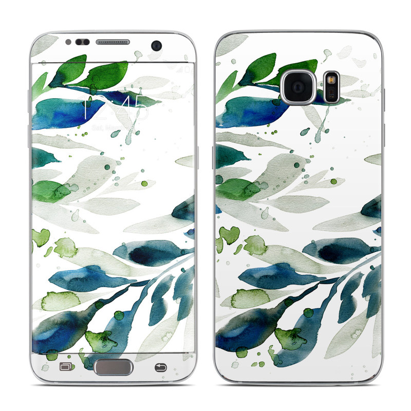 Samsung Galaxy S7 Edge Skin - Floating Leaves (Image 1)