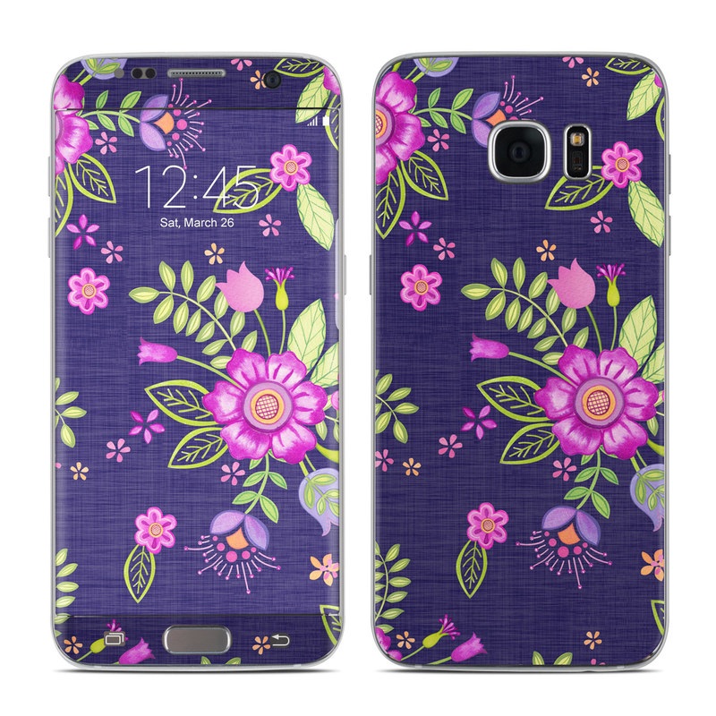 Samsung Galaxy S7 Edge Skin - Folk Floral (Image 1)