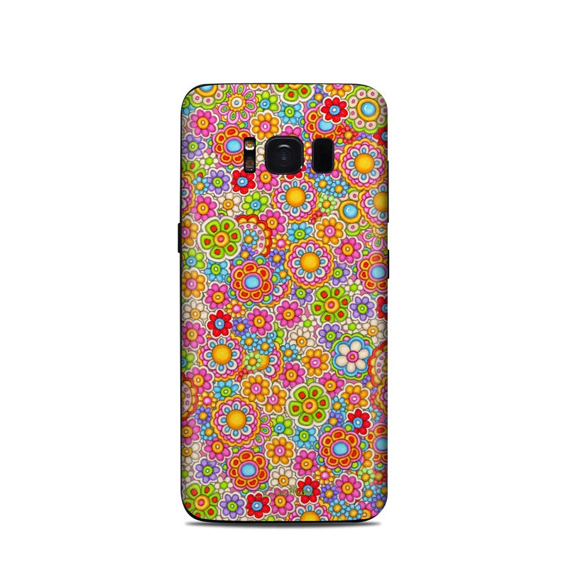 Samsung Galaxy S8 Skin - Bright Ditzy (Image 1)