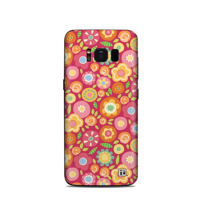 Samsung Galaxy S8 Skin - Flowers Squished (Image 1)