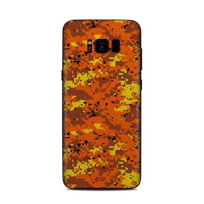 Samsung Galaxy S8 Plus Skin - Digital Orange Camo