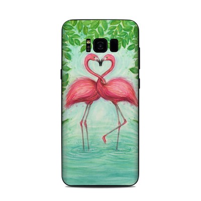 Samsung Galaxy S8 Plus Skin - Flamingo Love