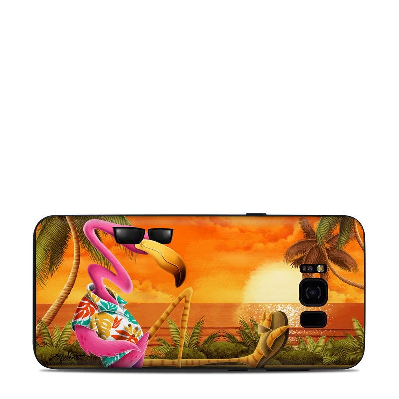 Samsung Galaxy S8 Plus Skin - Sunset Flamingo (Image 1)