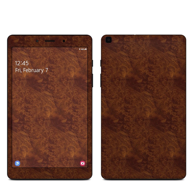 Samsung Galaxy Tab A 8in 2019 Skin - Dark Burlwood (Image 1)