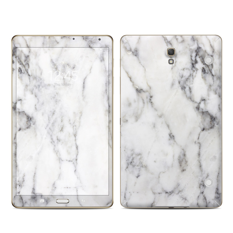 Samsung Galaxy Tab S 8.4in Skin - White Marble (Image 1)