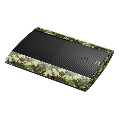 Sony Playstation 3 Super Slim Skin - Digital Woodland Camo