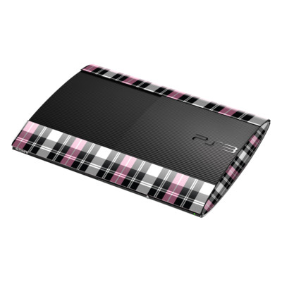 Sony Playstation 3 Super Slim Skin - Pink Plaid