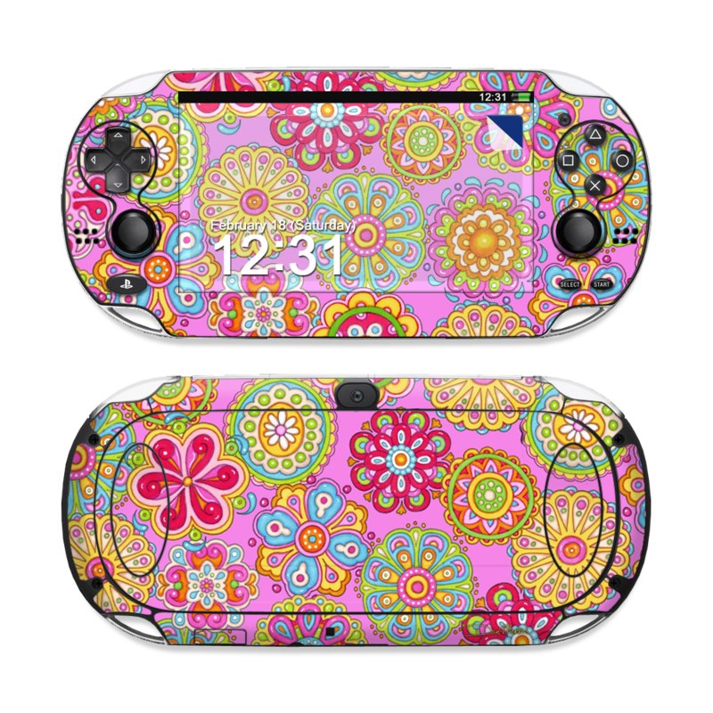 Sony PS Vita Skin - Bright Flowers (Image 1)