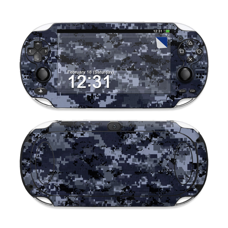 Sony Ps Vita Skin Kit Digi Navy Camo Decal Sticker Ebay