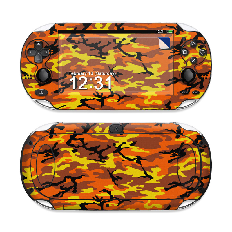 Sony PS Vita Skin - Orange Camo (Image 1)