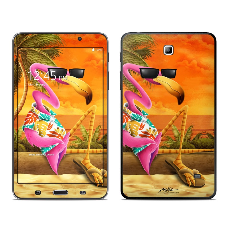 Samsung Galaxy Tab 4 7in Skin - Sunset Flamingo (Image 1)