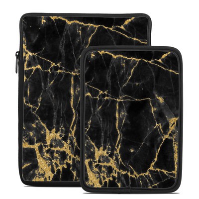 Tablet Sleeve - Black Gold Marble