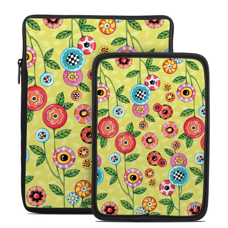 Tablet Sleeve - Button Flowers (Image 1)