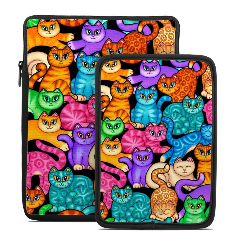 Tablet Sleeve - Colorful Kittens (Image 1)