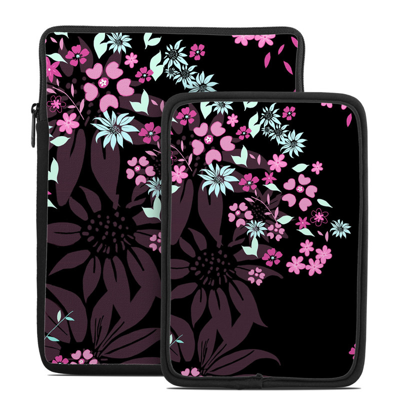Tablet Sleeve - Dark Flowers (Image 1)