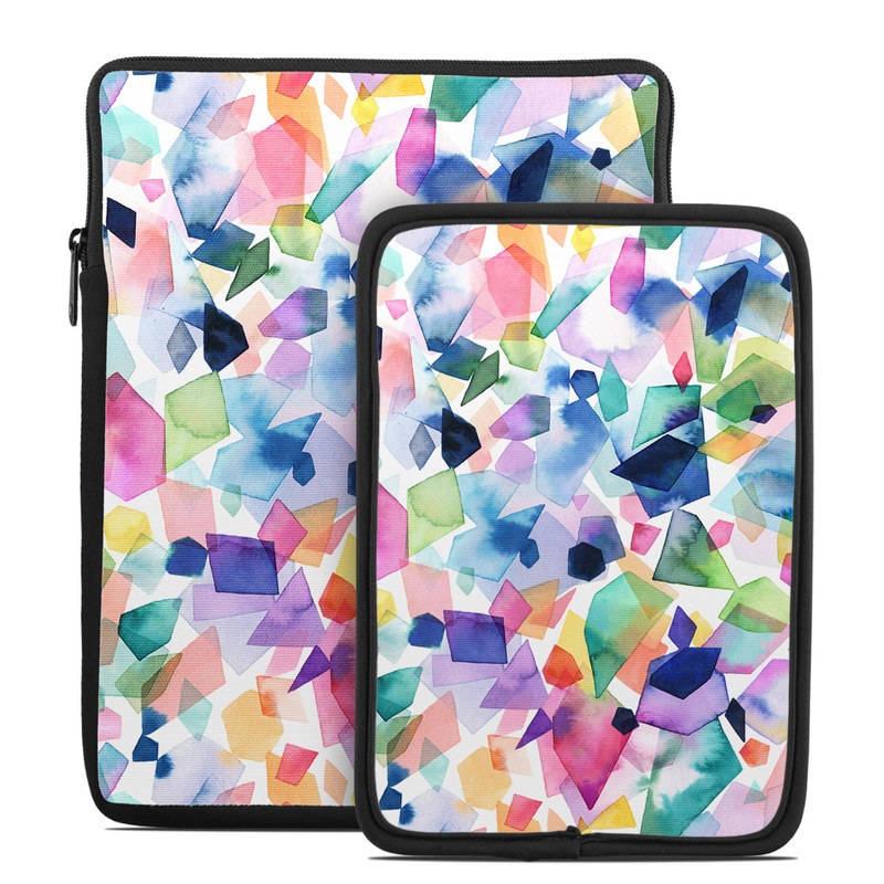 Tablet Sleeve - Watercolor Crystals and Gems (Image 1)