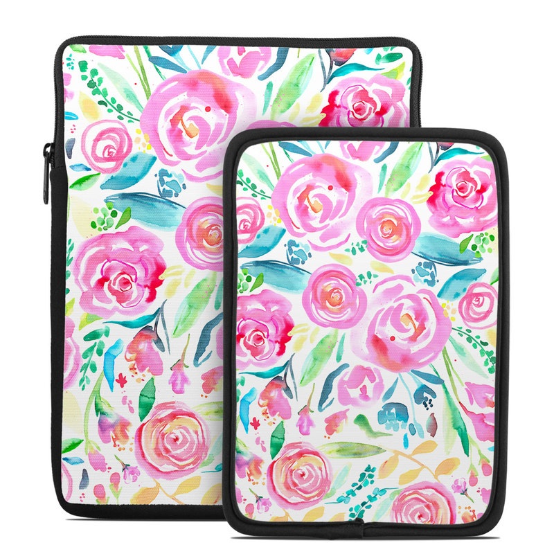Tablet Sleeve - Watercolor Roses (Image 1)