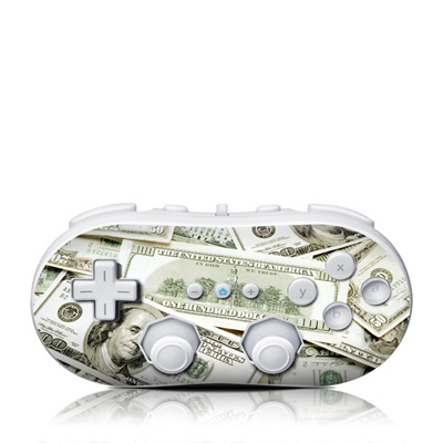 Wii Classic Controller Skin - Benjamins