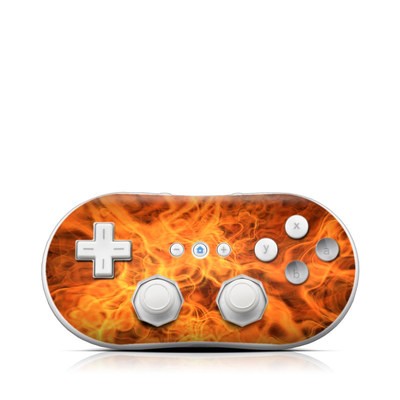 Wii Classic Controller Skin - Combustion