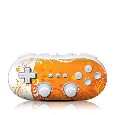 Wii Classic Controller Skin - Orange Crush