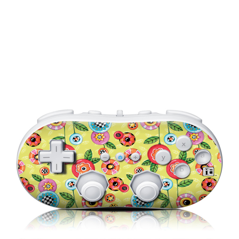 Wii Classic Controller Skin - Button Flowers (Image 1)